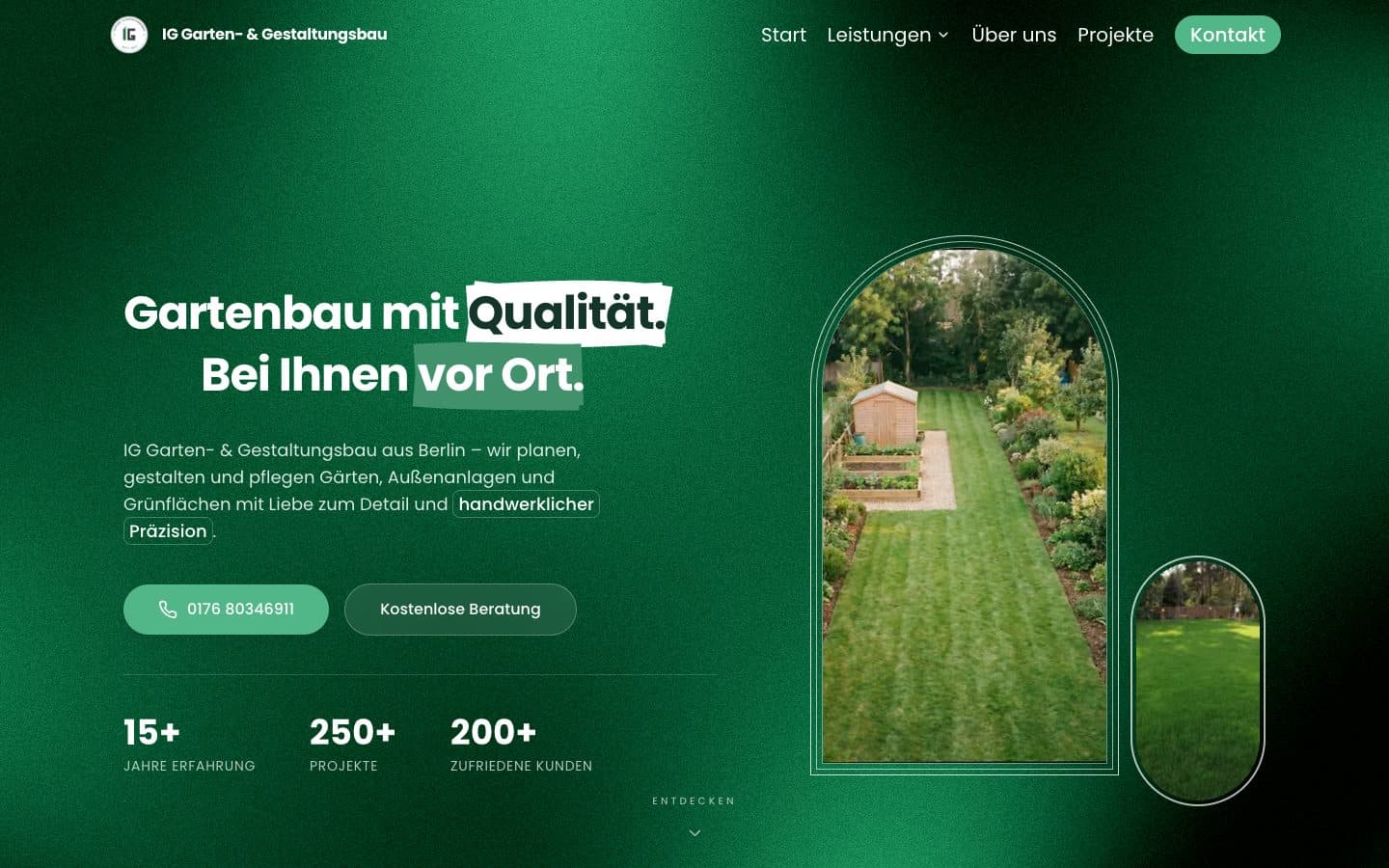 Website von IG Garten und Gestaltungsbau